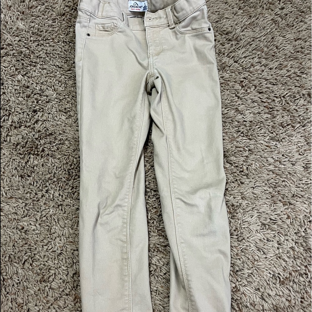 4 pair of Jordache Size 12 girls Khacki school pants